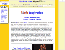Tablet Screenshot of mathematicswizard.com